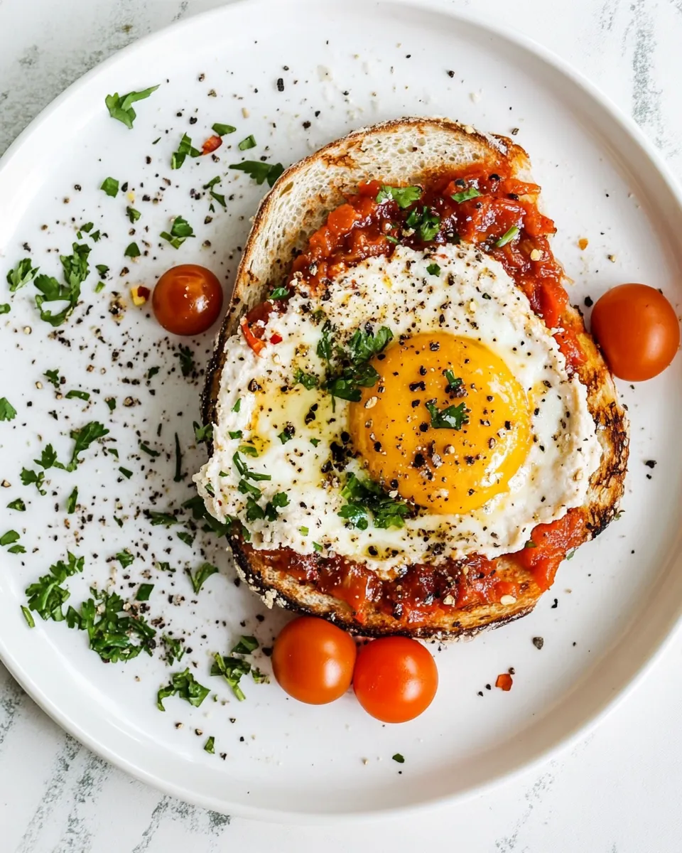 Homemade Shakshuka Hummus Toast photo