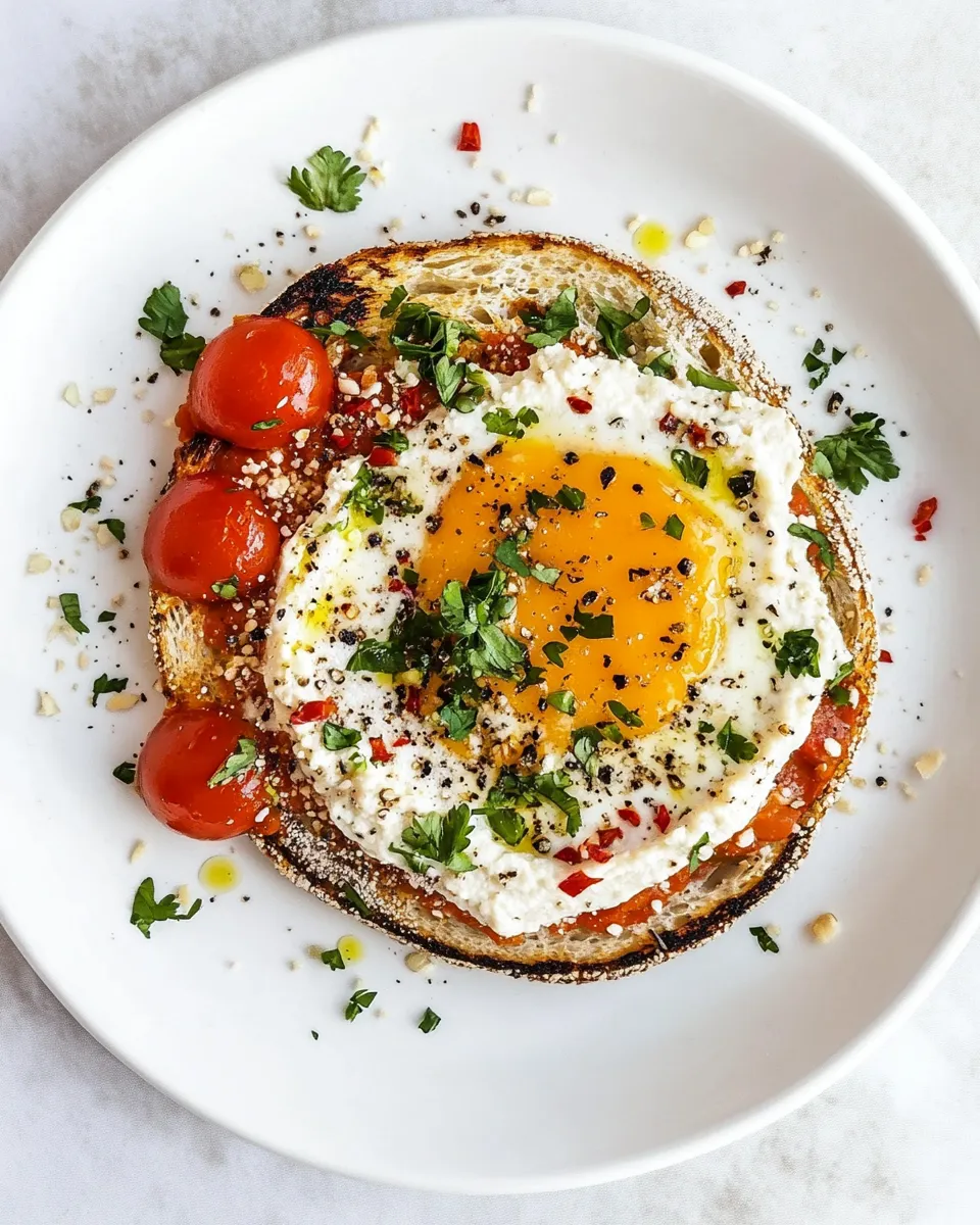 Quick Shakshuka Hummus Toast shot