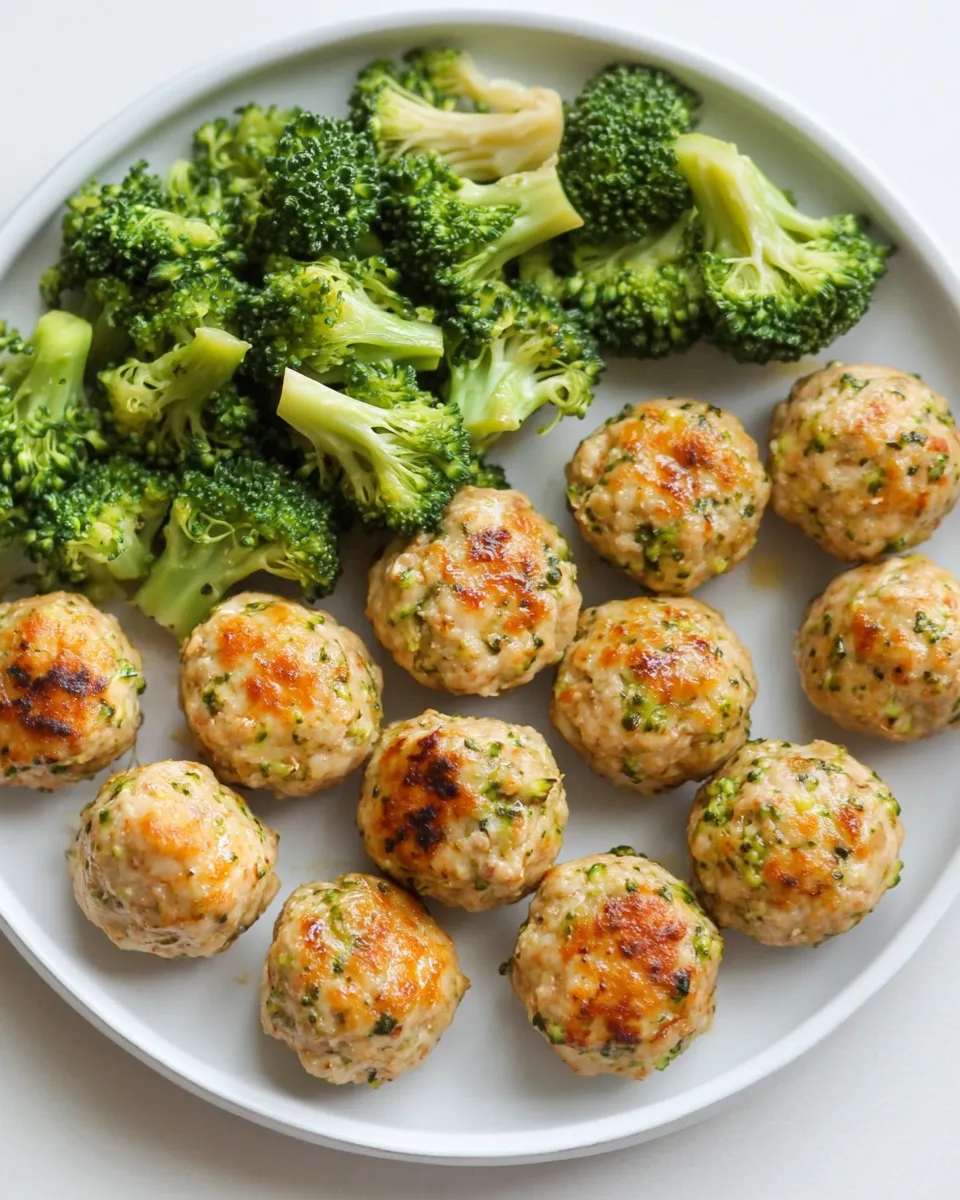 Easy Sheet Pan Chicken Meatballs and Broccoli picture