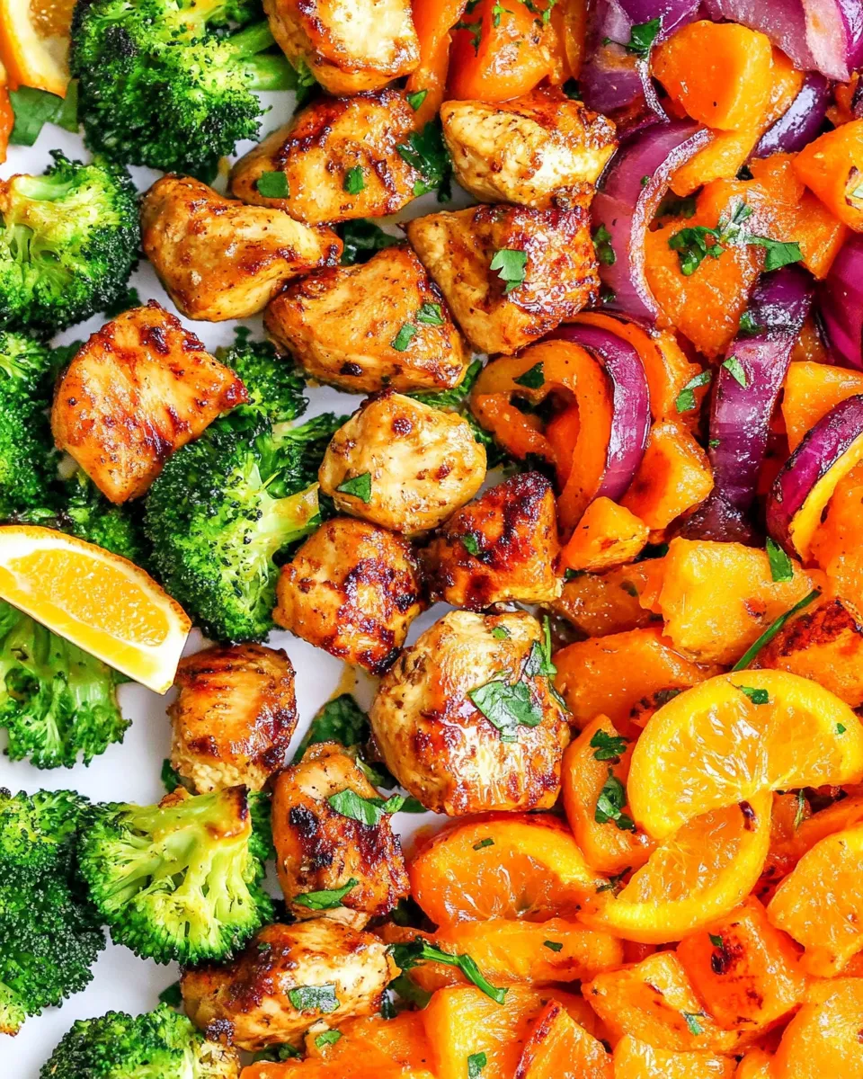 Homemade Sheet Pan Orange Ginger Chicken and Vegetables photo