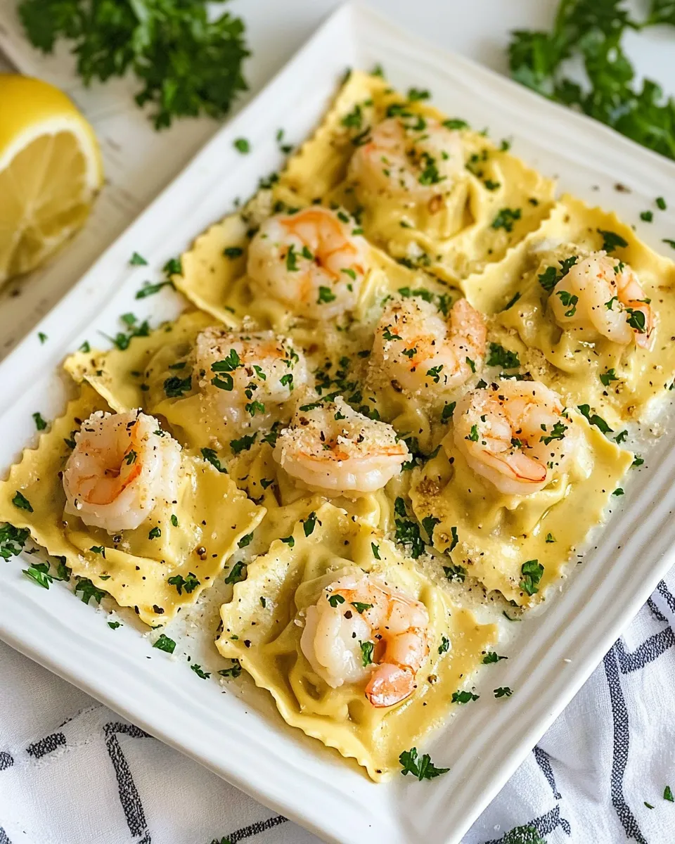 Delicious Shrimp Ravioli shot