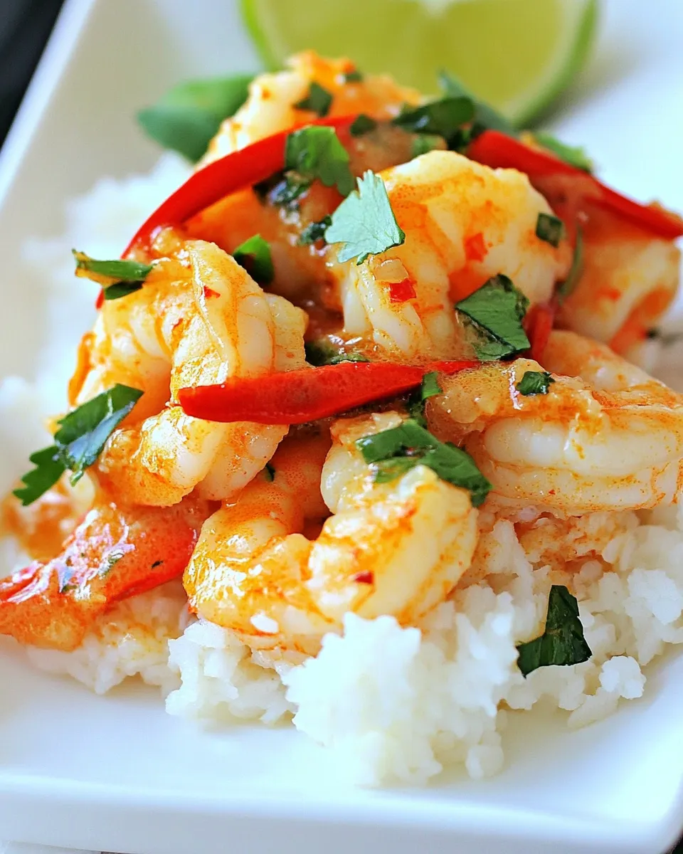 Delicious Shrimp in Coconut Sauce shot