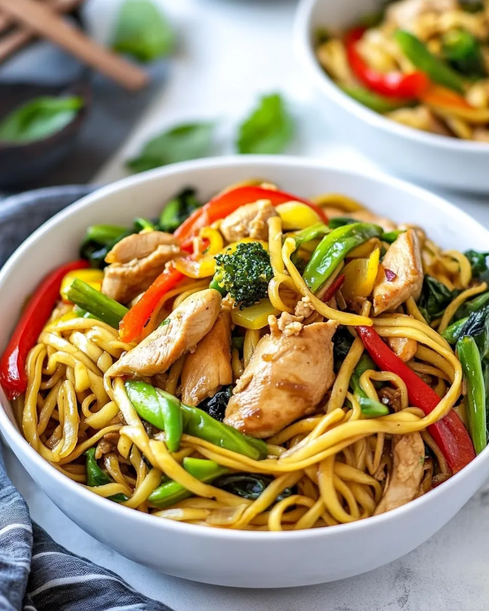 Easy Simple Chicken Noodle Stir Fry picture
