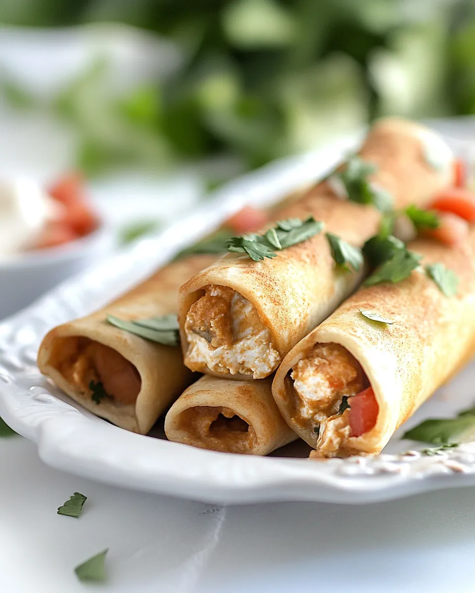 Classic Skinny Baked Cream Cheese Taquitos image