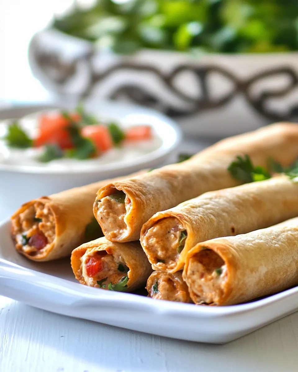 Easy Skinny Baked Cream Cheese Taquitos recipe photo
