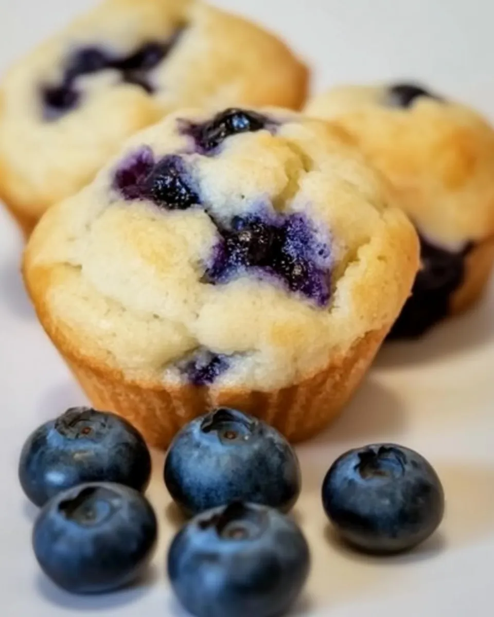 Easy Skinny Blueberry Muffins picture