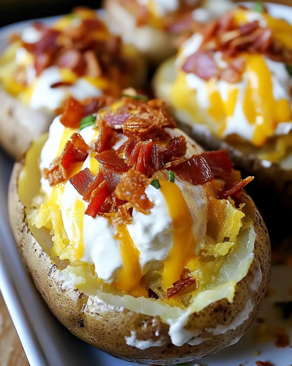 Classic Slow Cooker Baked Potatoes Recipe image