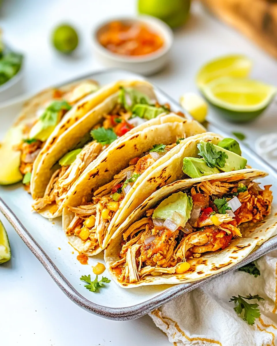 Delicious Slow Cooker Chicken Carnitas shot