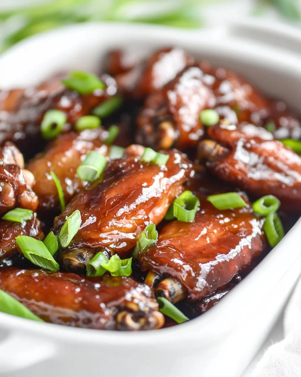 Homemade Slow Cooker Honey Garlic Glazed Wings photo