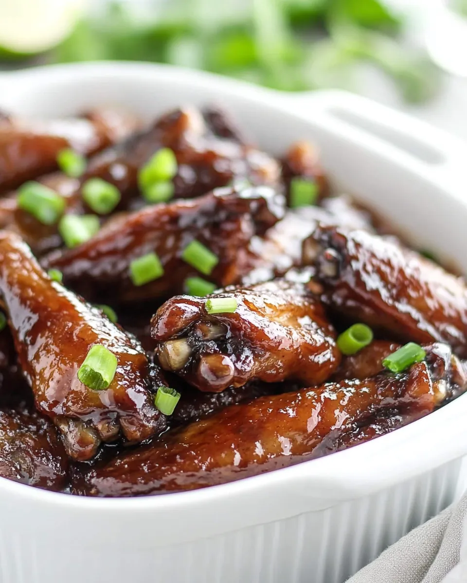 Classic Slow Cooker Honey Garlic Glazed Wings image