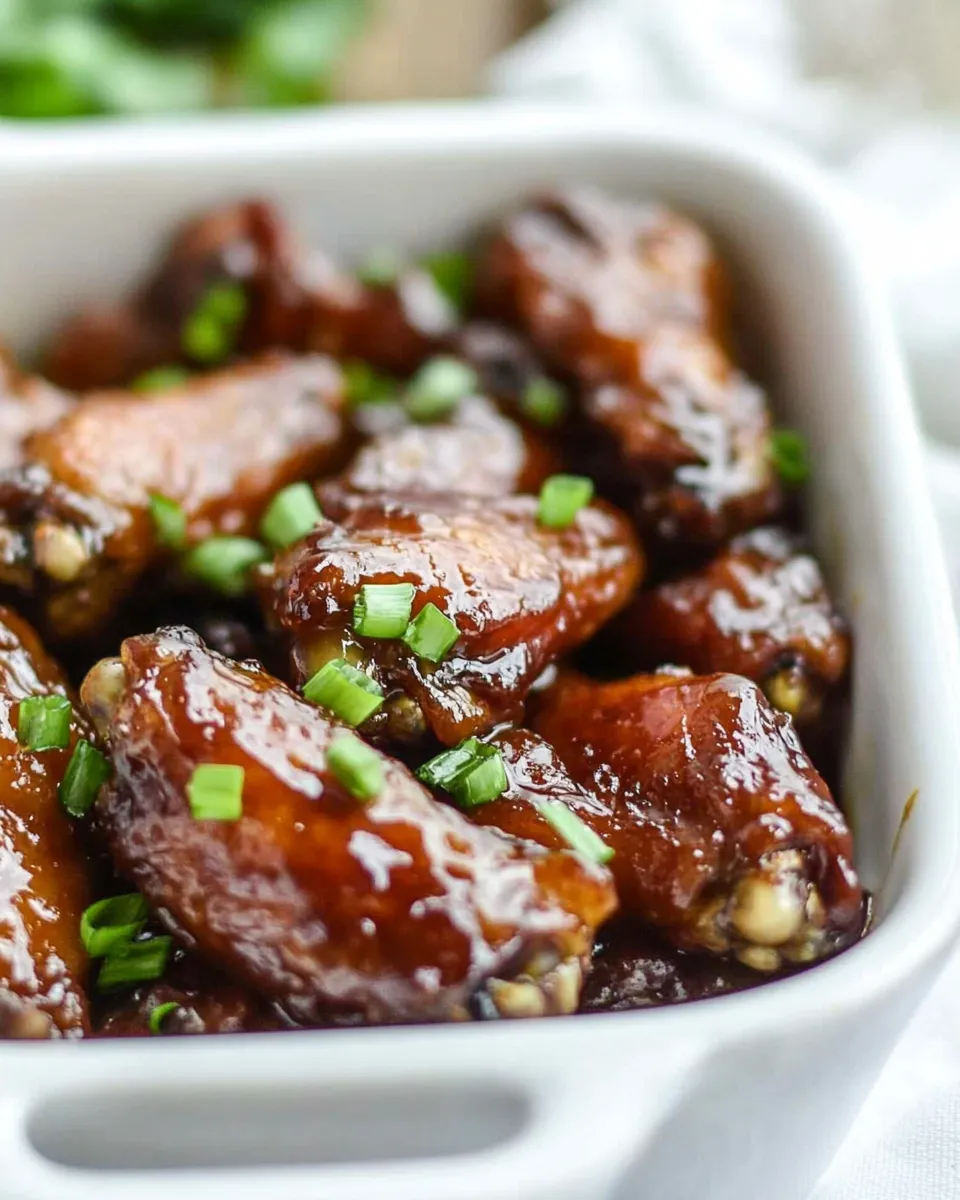 Easy Slow Cooker Honey Garlic Glazed Wings picture