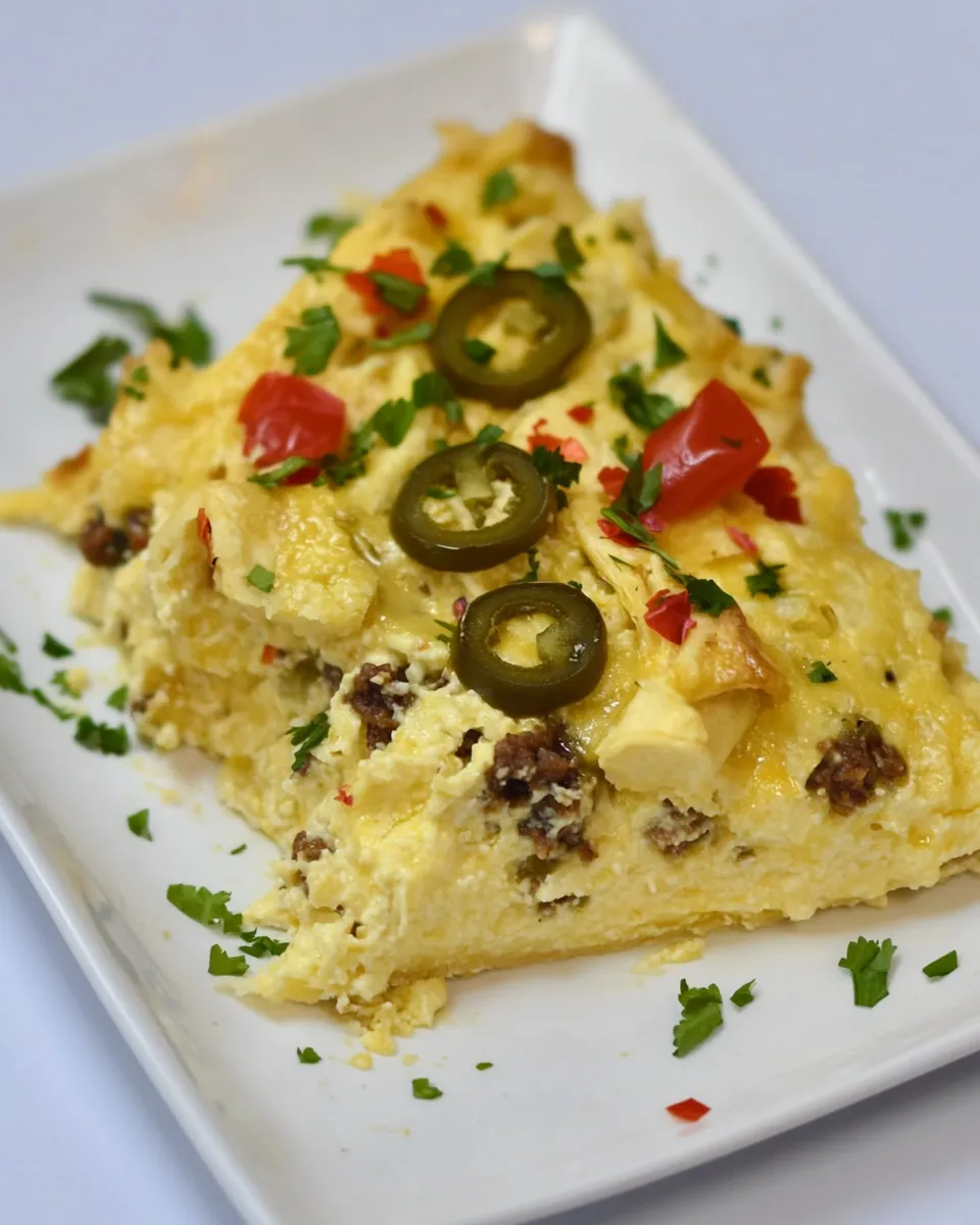 Delicious Slow Cooker Jalapeno Taquito Pie shot