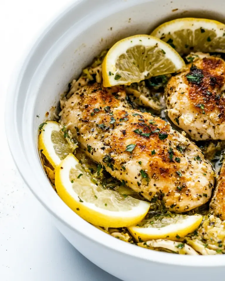 Homemade Slow Cooker Lemon Chicken Piccata photo