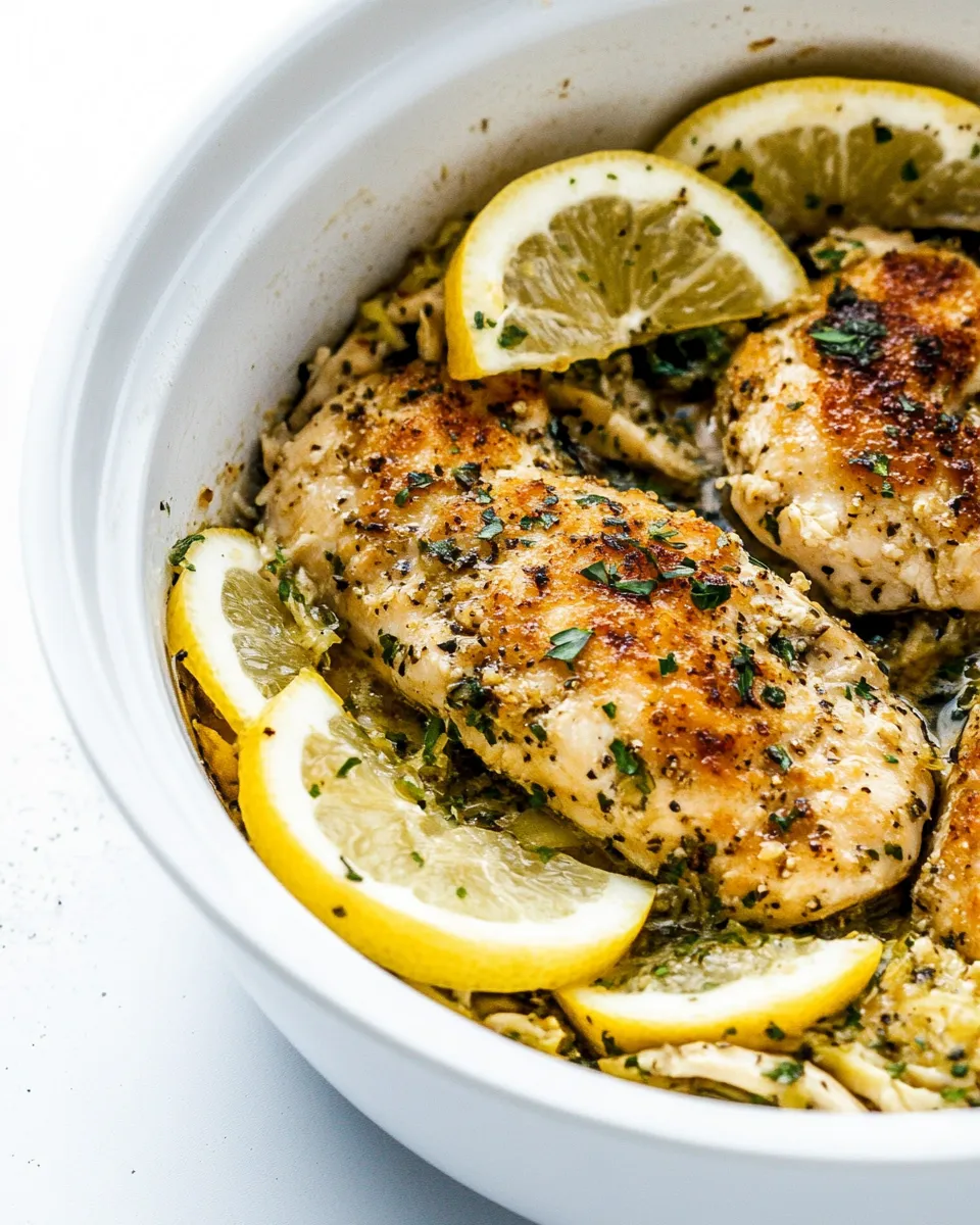 Homemade Slow Cooker Lemon Chicken Piccata photo