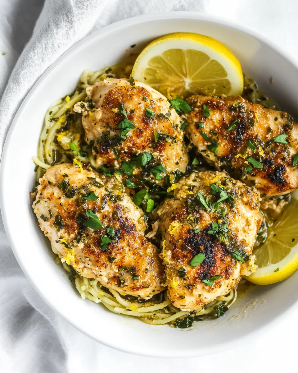 Delicious Slow Cooker Lemon Chicken Piccata shot
