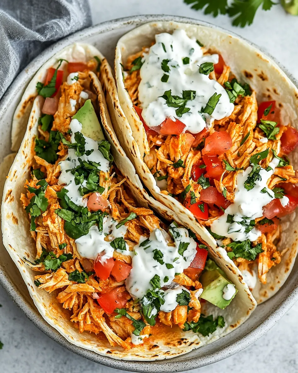 Classic Slow Cooker Ranch Chicken Tacos image