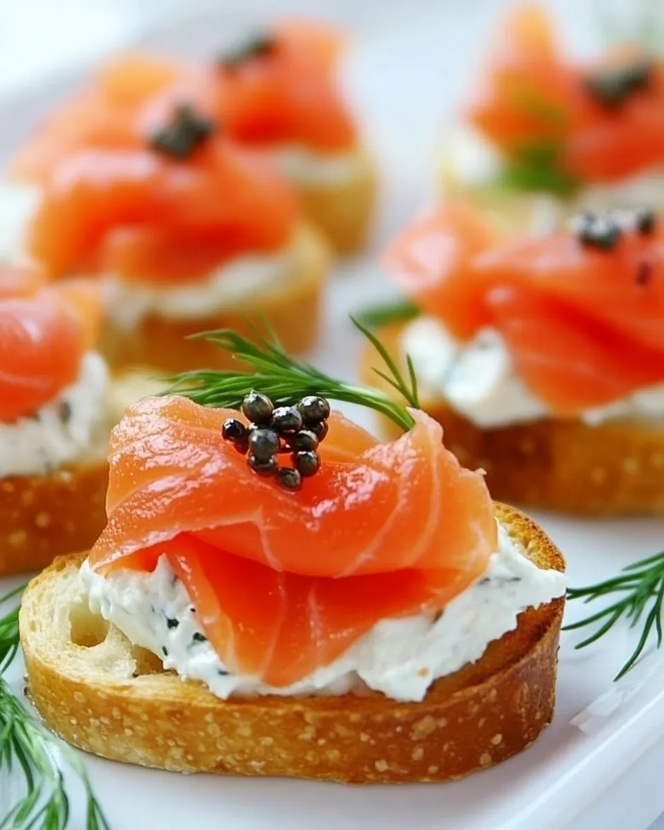 Homemade Smoked Salmon Crostini photo