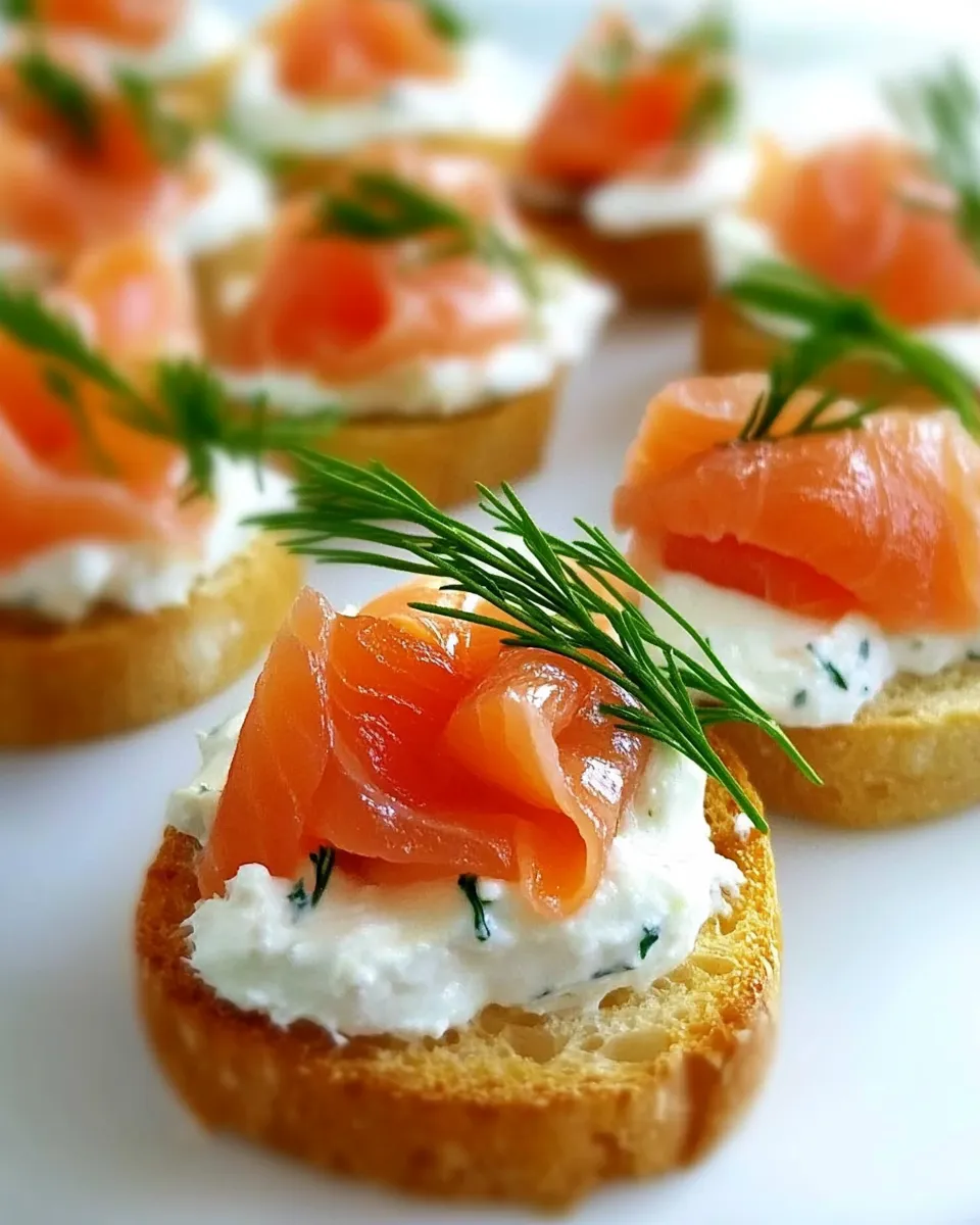 Delicious Smoked Salmon Crostini shot