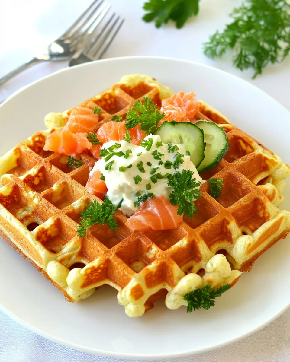 Classic Smoked Salmon Waffles image