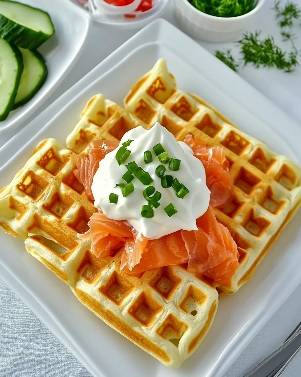 Delicious Smoked Salmon Waffles shot