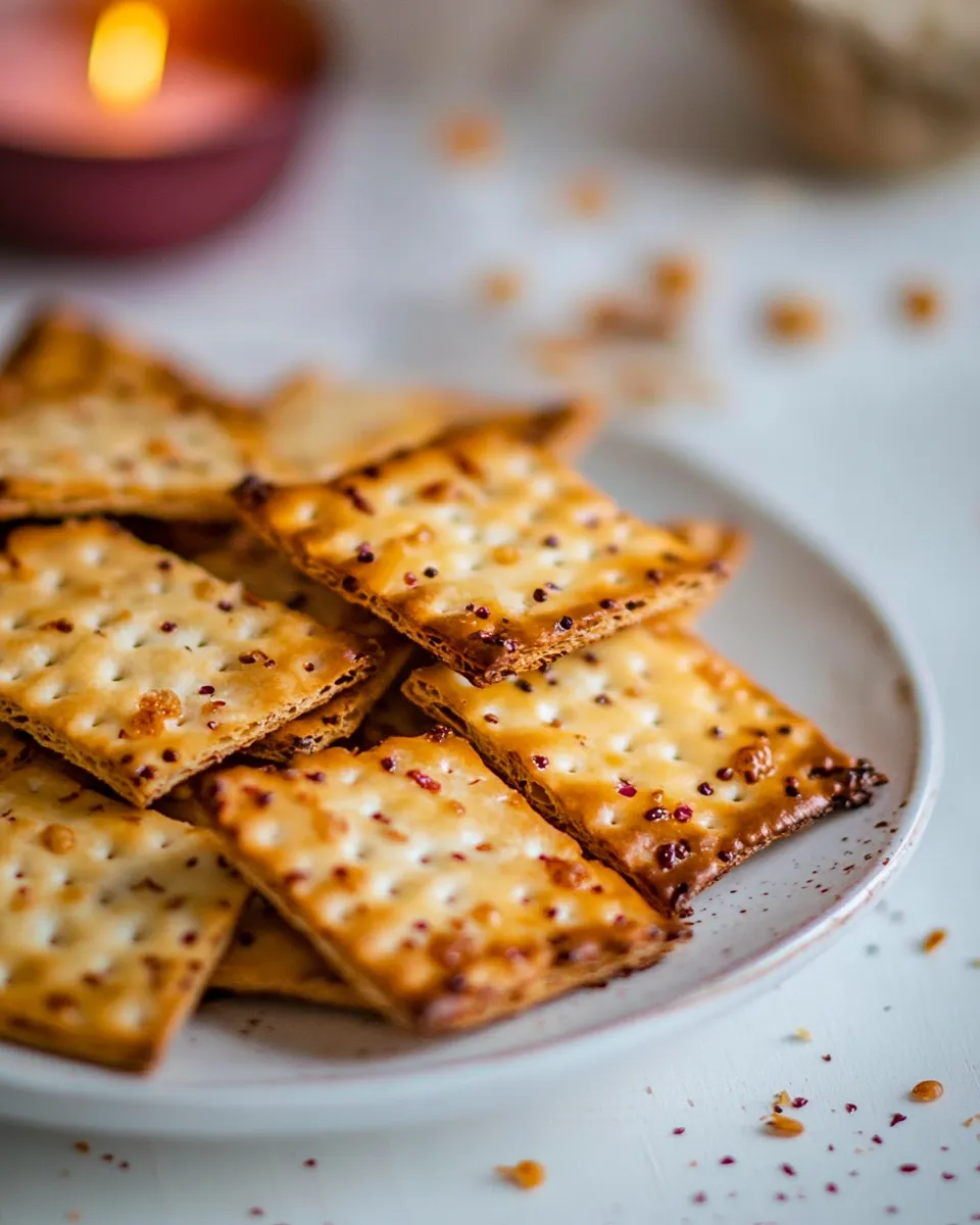 Homemade Smoky Savory Fire Crackers. photo