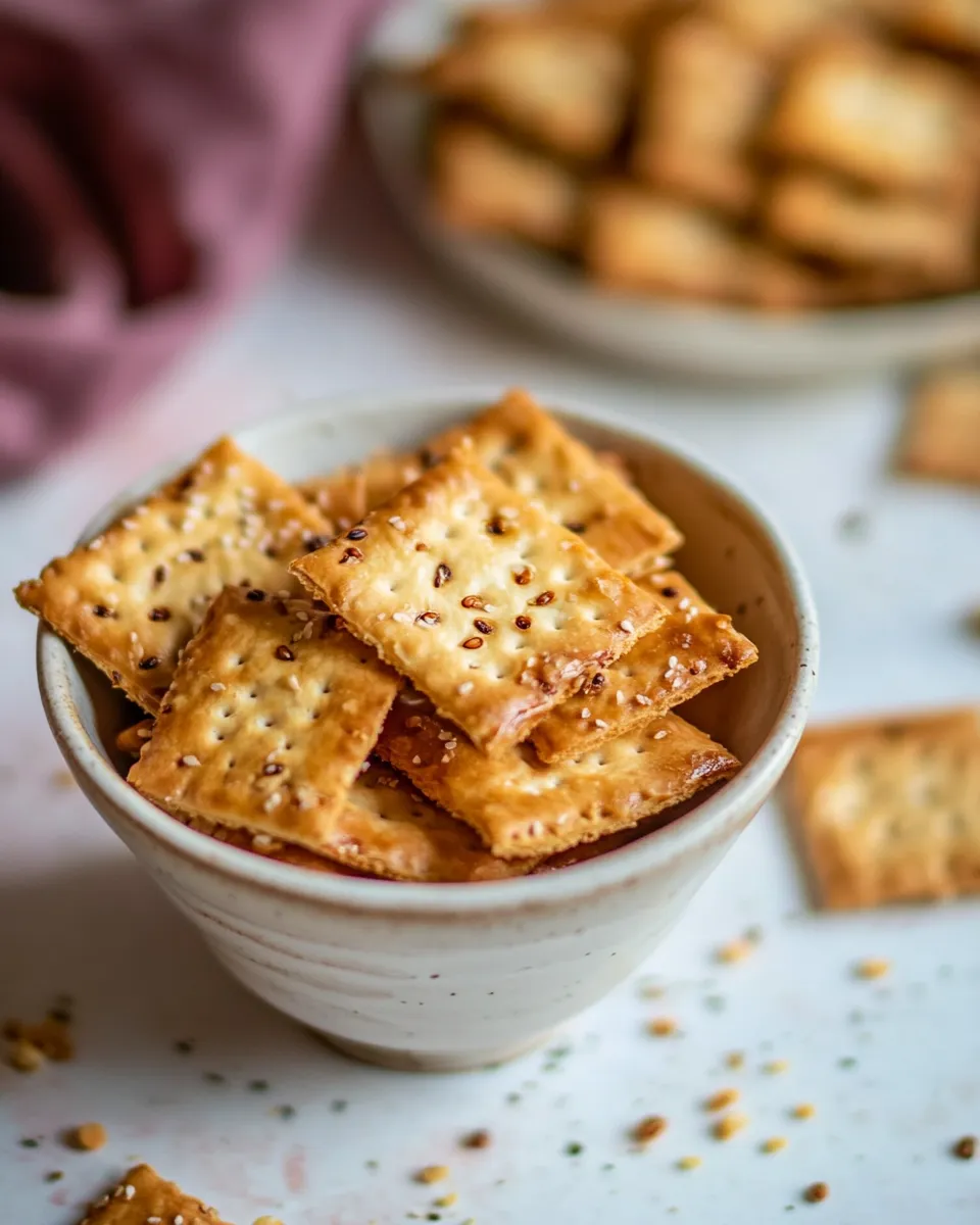Delicious Smoky Savory Fire Crackers. shot