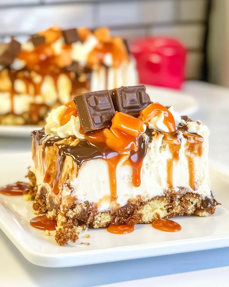 Easy Snickers Poke Cake picture