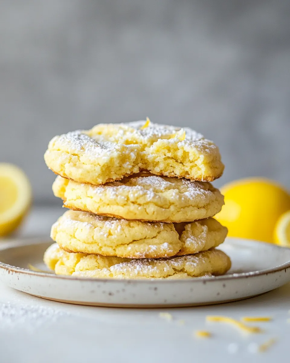 Classic Soft Lemon Cake Mix Cookies image