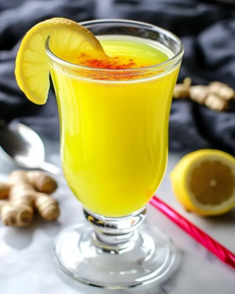 Homemade Soothing Lemon Ginger Turmeric Drink photo