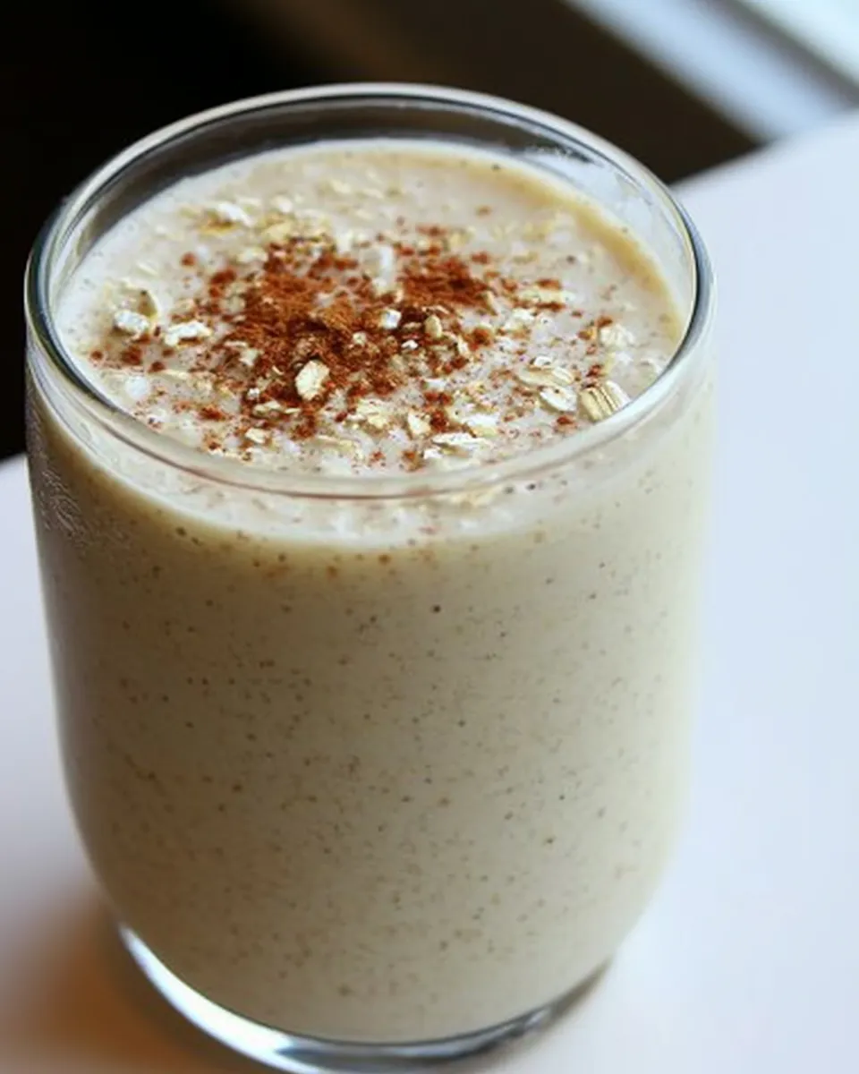 Delicious Spiced Oatmeal Smoothie shot