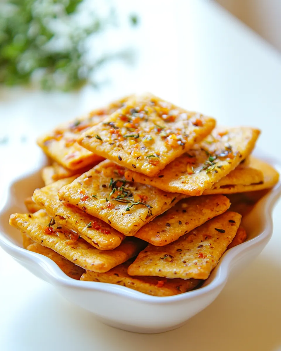Homemade Spicy Whole Grain Crackers photo