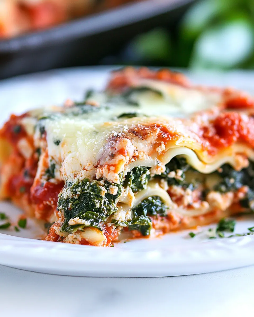 Delicious Spinach Lasagna Recipe shot