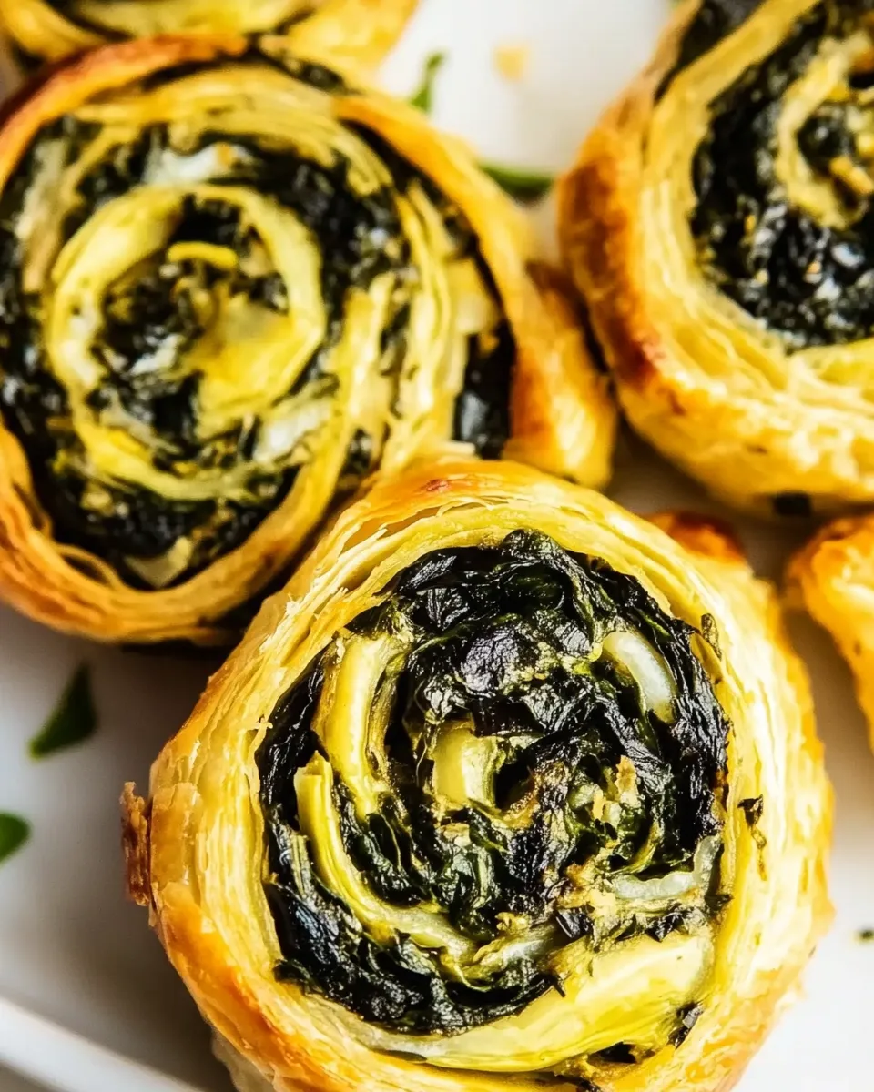 Easy Spinach & Artichoke Puff Pastry Pinwheels picture