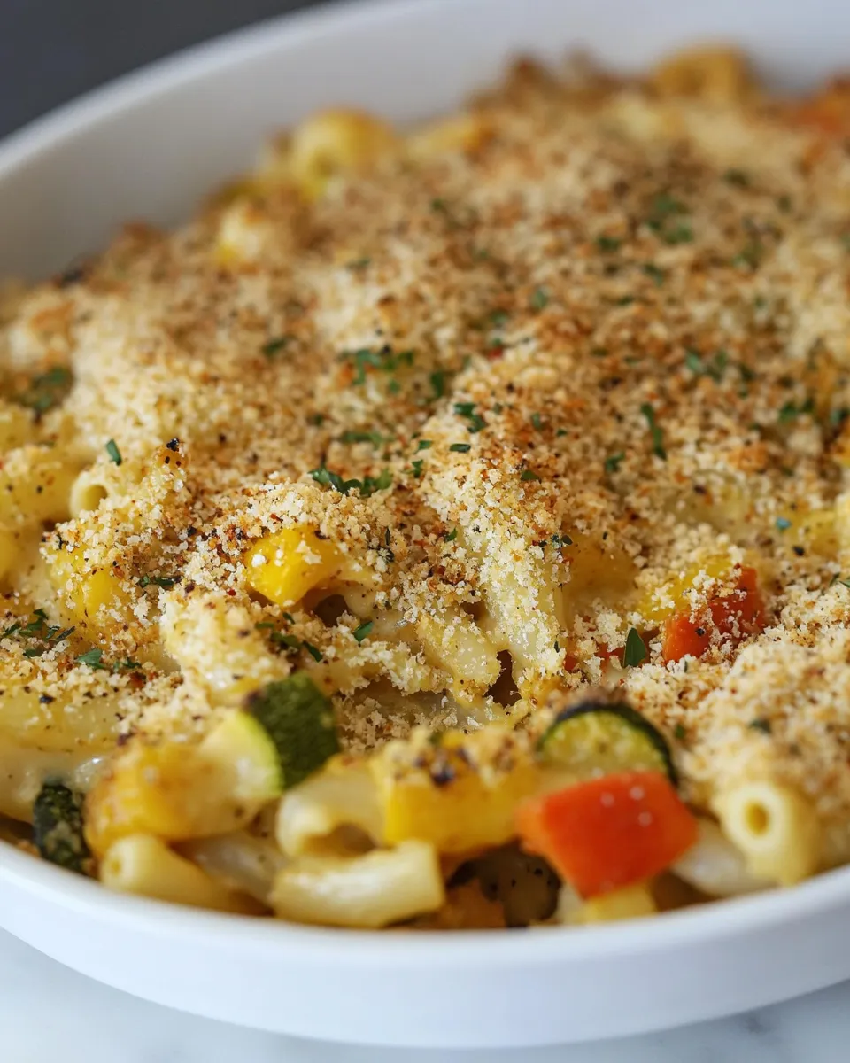 Classic Sriracha Mac & Cheese Vegetable Bake image