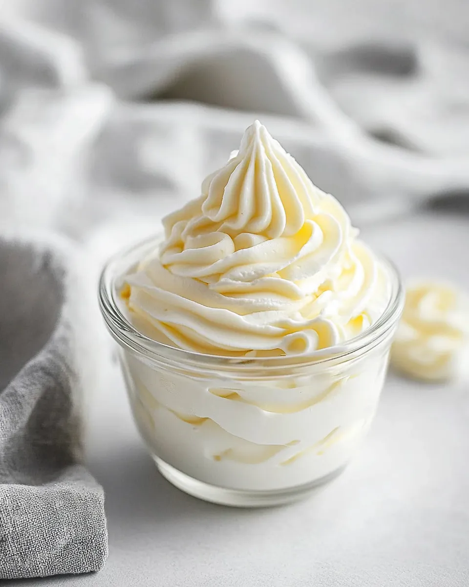 Delicious Stabilized Whipped Cream shot