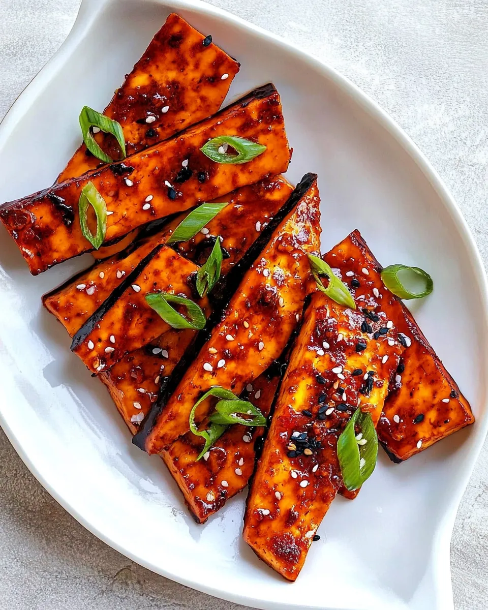 Homemade Sticky Baked Harissa Tofu photo