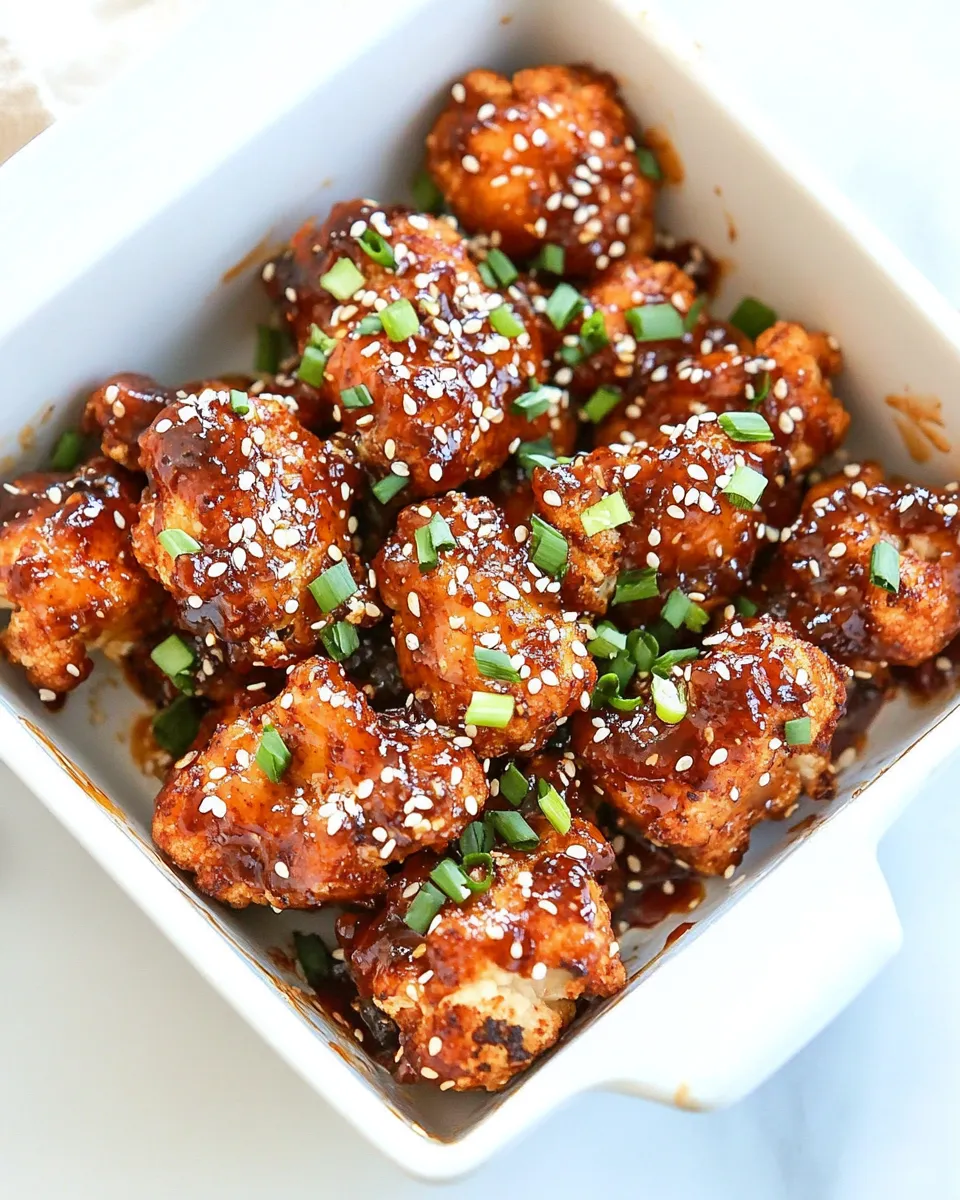 Homemade Sticky Honey Garlic Cauliflower Wings photo