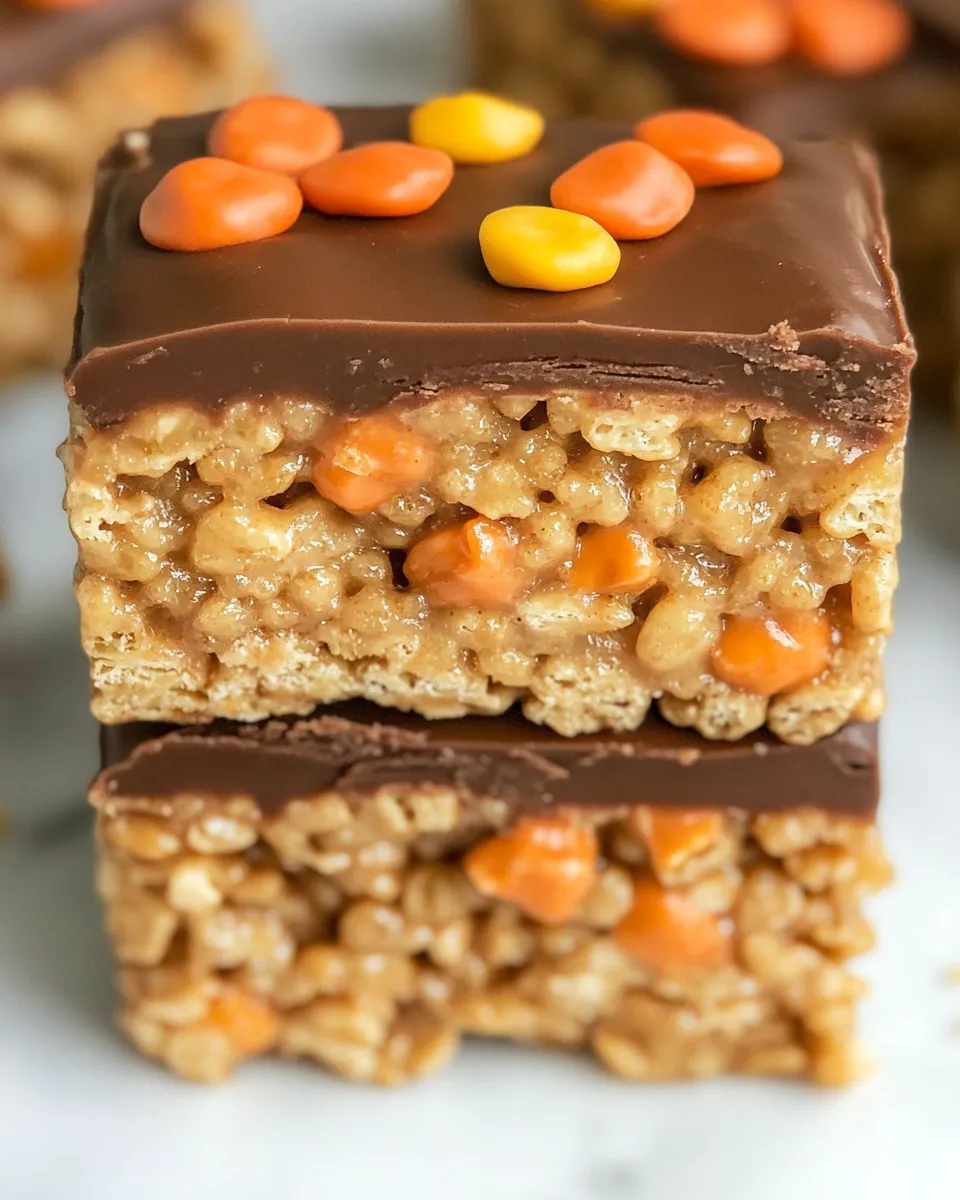 Easy Stuffed Peanut Butter Rice Krispie Treats recipe photo