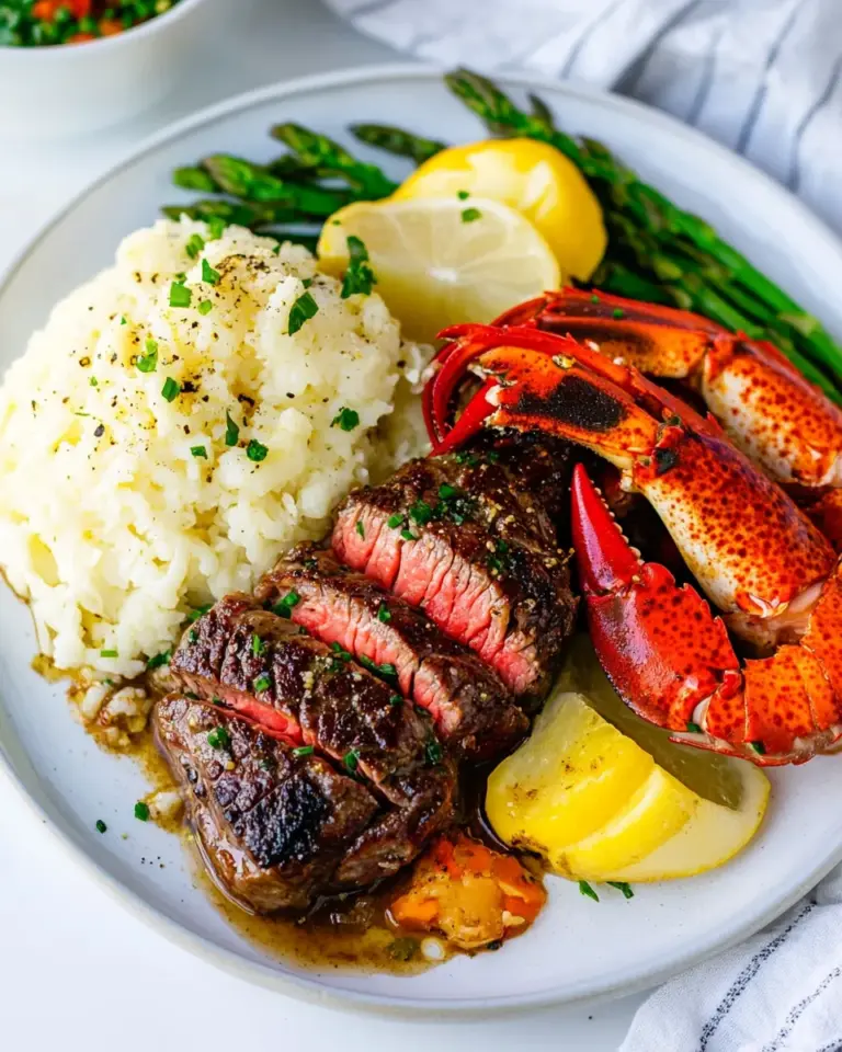 Homemade Surf and Turf (Steak and Lobster) photo