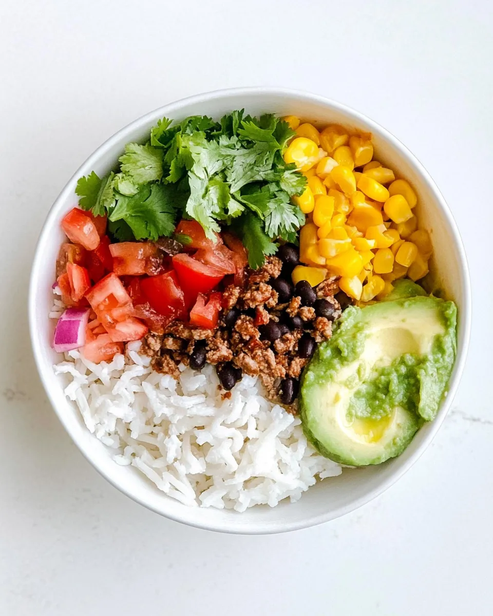 Delicious Taco Bowl shot