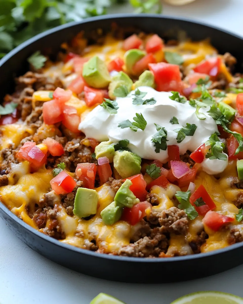 Delicious Taco Skillet (low-carb/Keto) shot