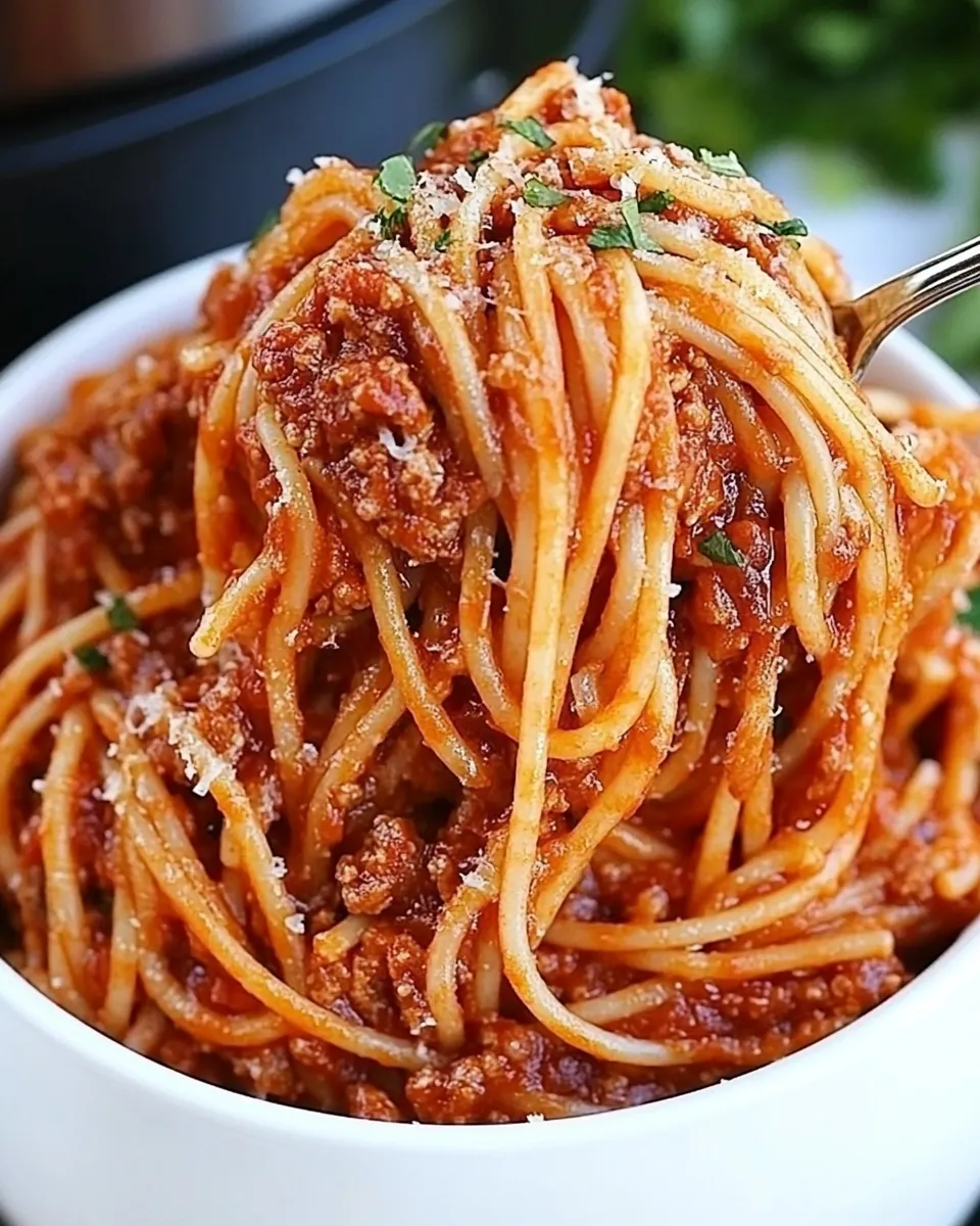 Delicious The Best Instant Pot Spaghetti shot