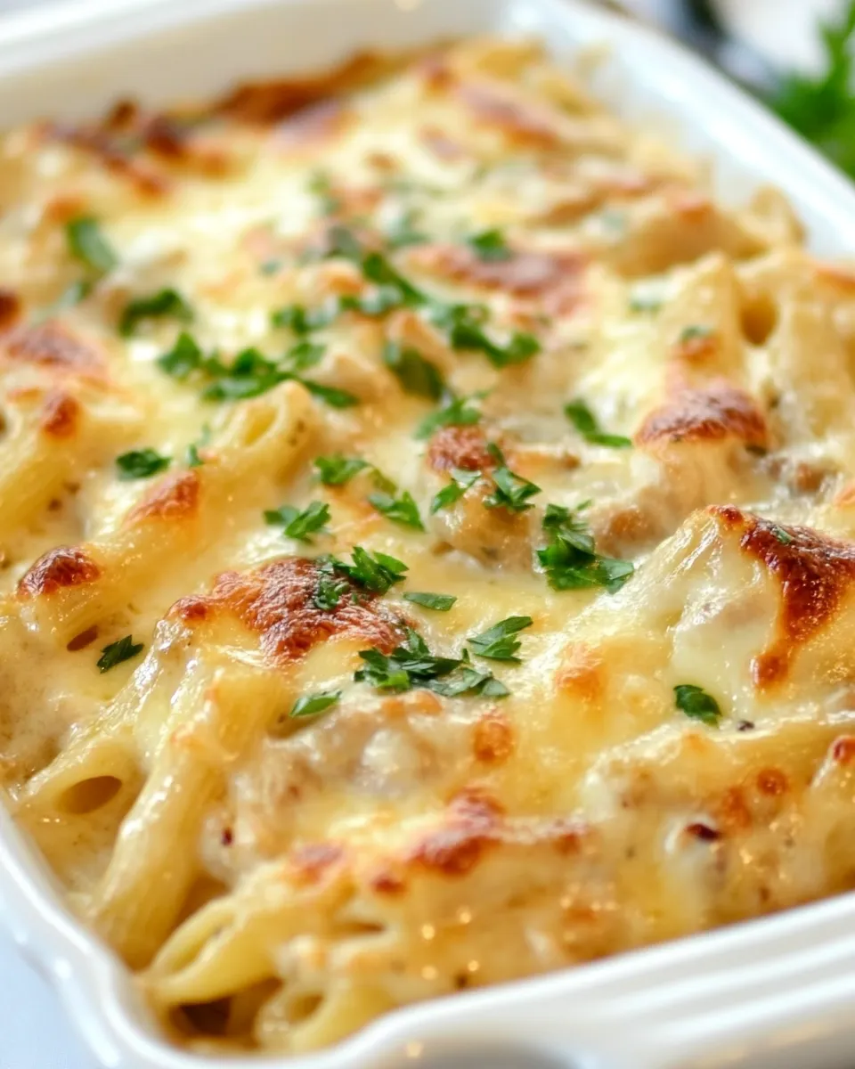 Classic Three Cheese Chicken Penne Florentine image