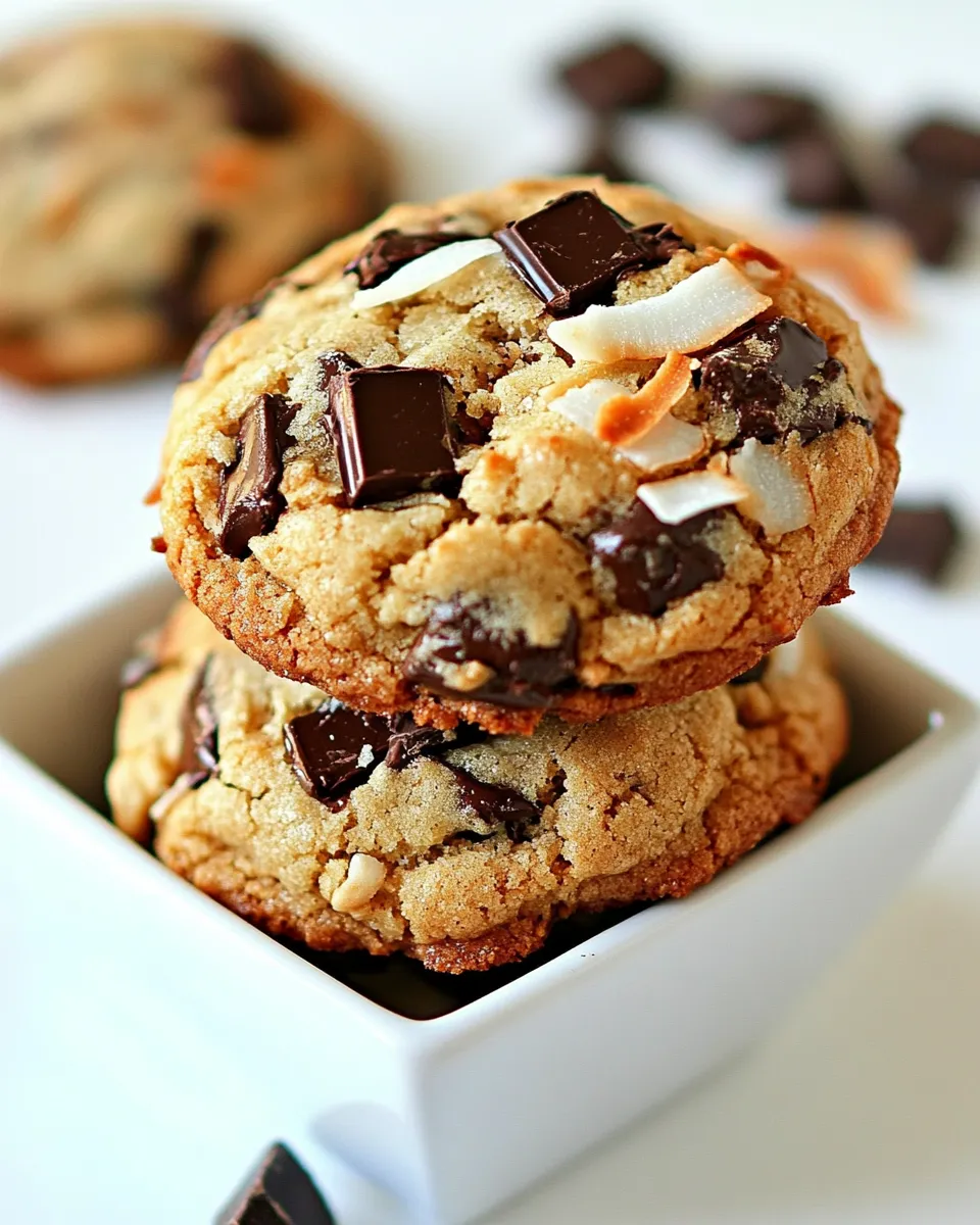 Easy Toasted Coconut and Dark Chocolate Chunk Cookies picture