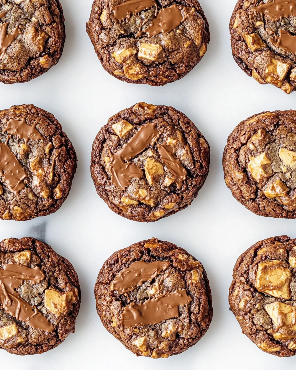 Easy Toffee Brownie Cookies recipe photo