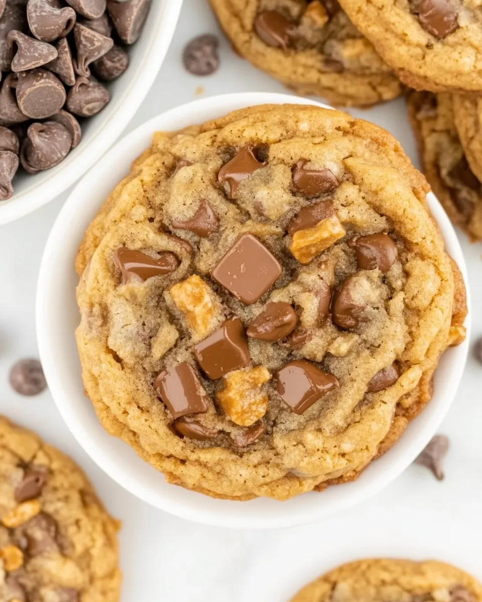 Easy Toffee Chocolate Chip Cookies (With Toffee Bits!) recipe photo
