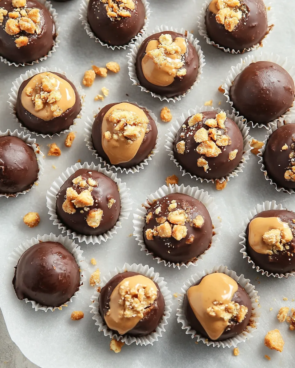 Delicious Toffee Crunch Peanut Butter Buckeyes shot