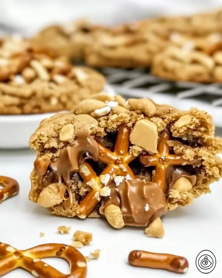 Homemade Toffee Peanut Butter Pretzel Cookies photo