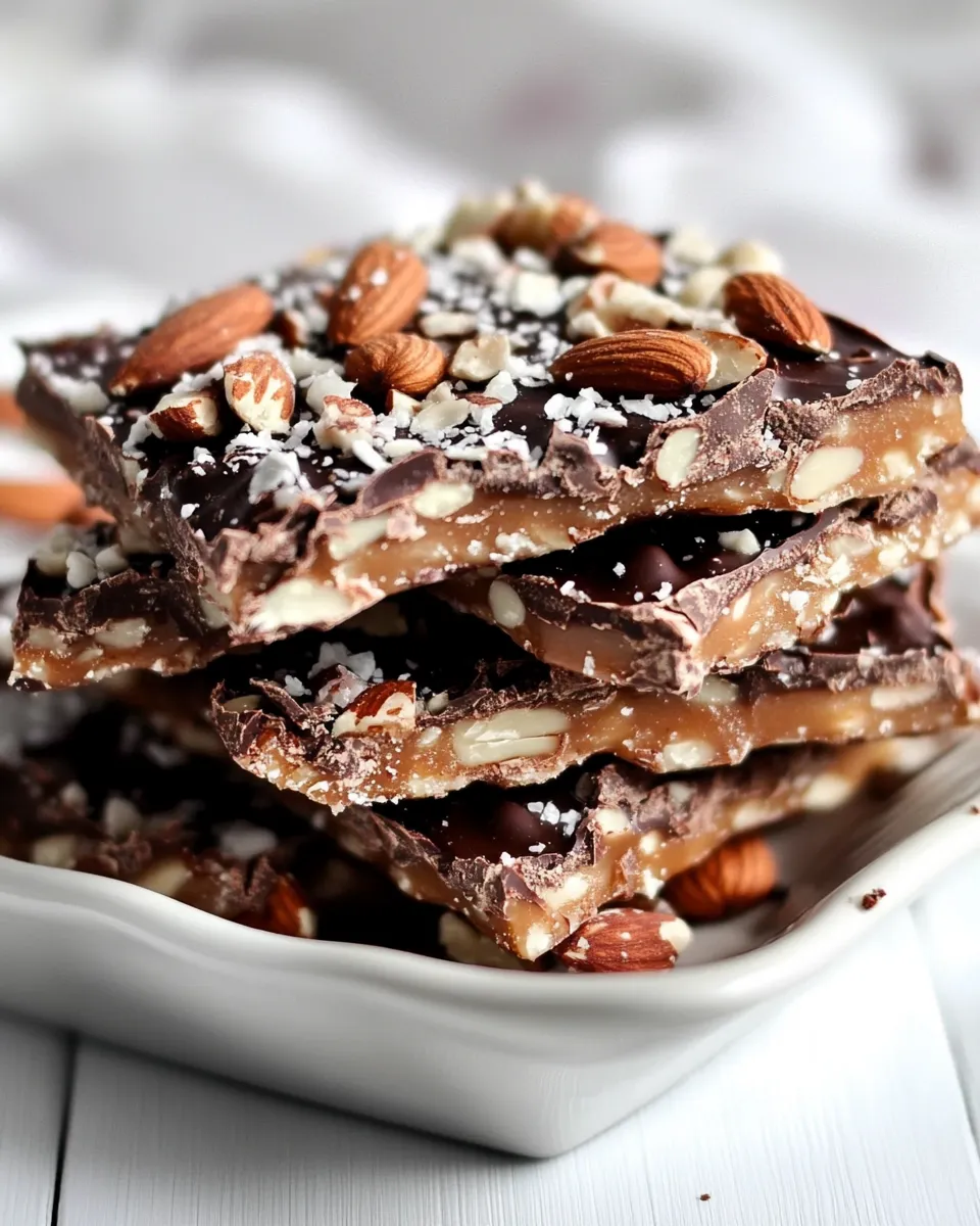 Classic Toffee with Chocolate, Almonds and Pecans image