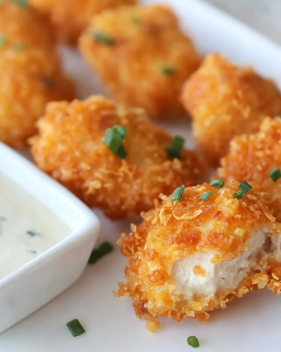 Delicious Tortilla Chip-crusted Chicken Bites image